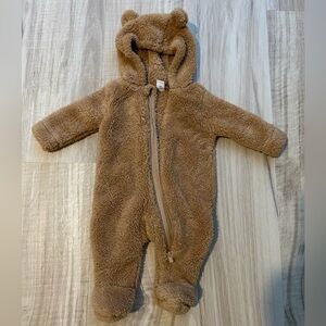 Old Navy Brown Fleece Kids Footie